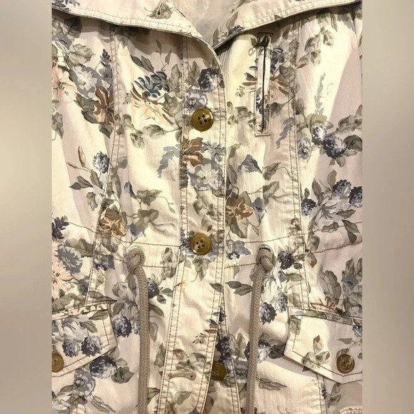 Anthropologie Daughters of the Liberation Jacket Beige Lyonia Floral Size 10 - Picture 3 of 10